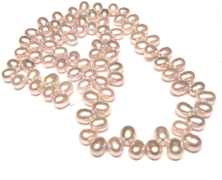 Pink/Lavender 6.-6.5mm Top Drilled Pearls